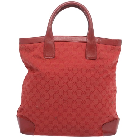 GUCCI GG Canvas Hand Bag Red 002 1093 Auth bs12270 - Picture 3 of 16
